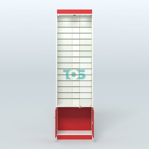 Витрина закрытая из ДСП с экономпанелью для аптеки №2-300-4