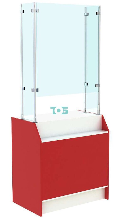 Прилавок кассовый серии АЛМАЗ с защитным экраном №3