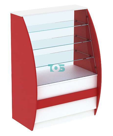 Аптечный прилавок широкий серии БРИЗ - RED №1-900