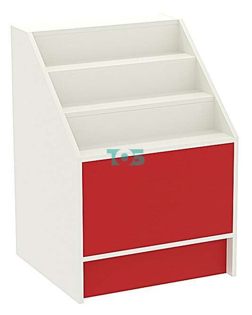 Прилавок - горка четырёх-ступенчатая малая для аптеки RED-ПГ-1-600