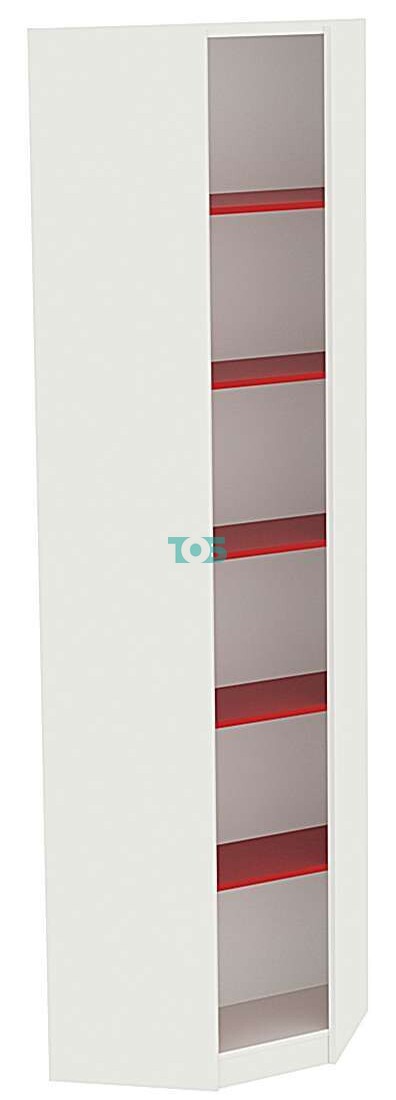 Высокий стеллаж с каркасом из ДСП для аптеки RED-ВС-5-400