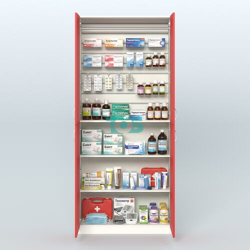 Аптечный широкий стеллаж под резину №1