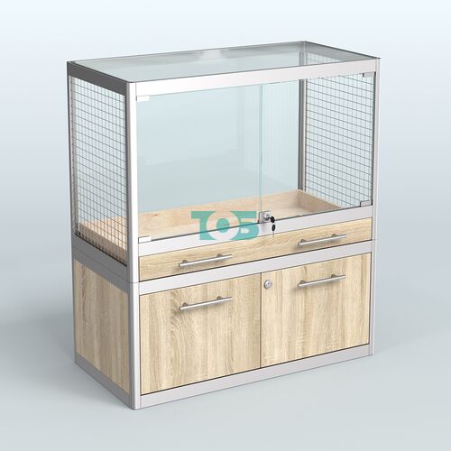 Витрина низкая для продажи средних млекопитающих в зоомагазин серии КУНЬИ-01