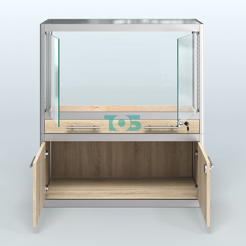 Витрина низкая для продажи средних млекопитающих в зоомагазин серии КУНЬИ-01