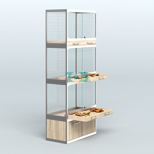 Витрина средняя для продажи средних млекопитающих в зоомагазин серии КУНЬИ-03