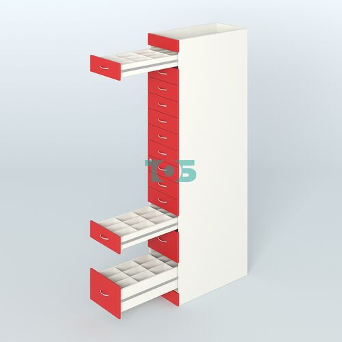 Рецептурный шкаф для аптек METACASE №1 глубиной 800 мм (13 ящиков)