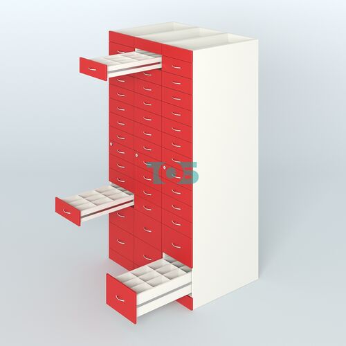 Рецептурный шкаф для аптек METACASE №3 глубиной 800 мм (39 ящиков)