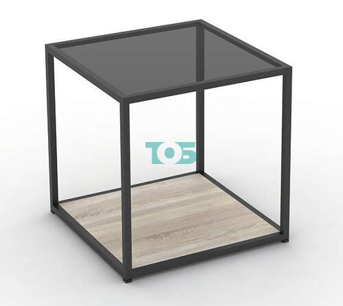 Торговый стеллаж серии ЛОФТ кубик тонированный №16