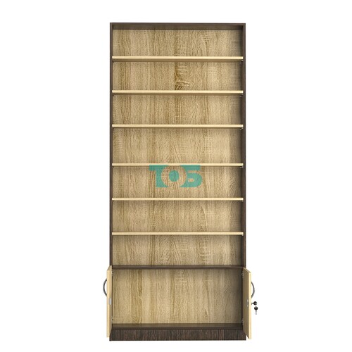 Стеллаж из ДСП с 6-ю полками 200x900 мм серии LEVEL-6 №10 (З/C - ДВП)