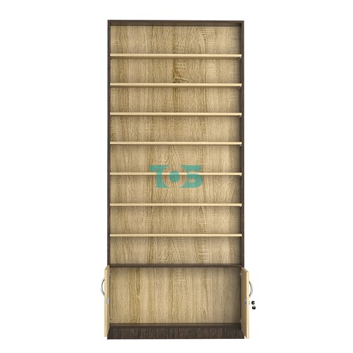 Стеллаж из ДСП с 7-ю полками 150x900 мм серии LEVEL-7 №9 (З/C - ДВП)