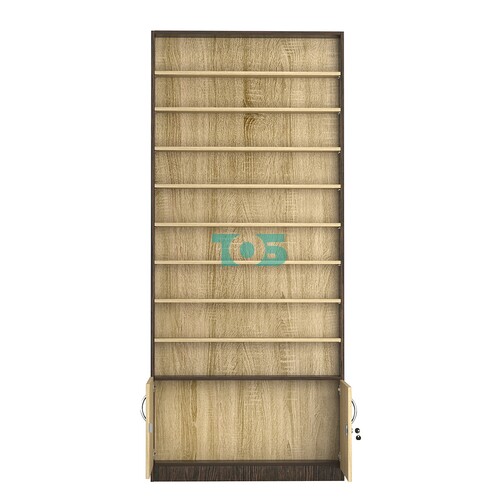 Стеллаж из ДСП с 8-ю полками 100x900 мм серии LEVEL-8 №8 (З/C - ДВП)