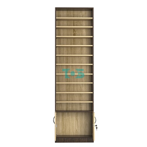 Стеллаж из ДСП с 10-ю полками 250x600 мм серии LEVEL-10 №4 (З/C - ДВП)