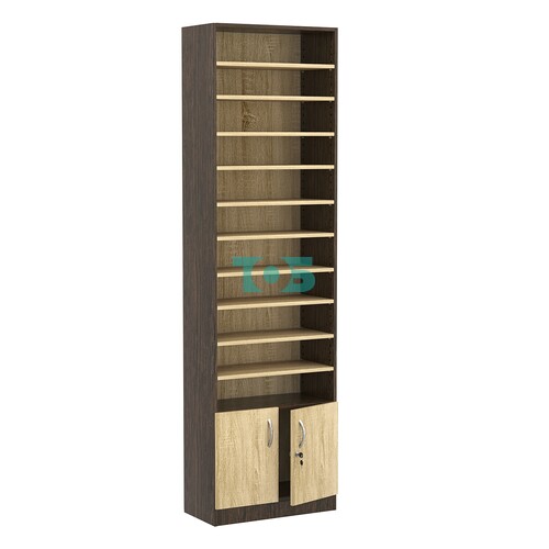 Стеллаж из ДСП с 10-ю полками 300x600 мм серии LEVEL-10 №5 (З/C - ДВП)