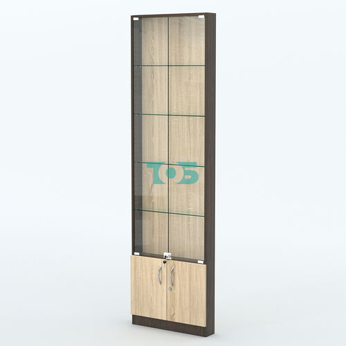 Торговая витрина с 4-мя стеклянными полками 100x600 мм серии NEXT-4 №1 (З/C - ДВП)