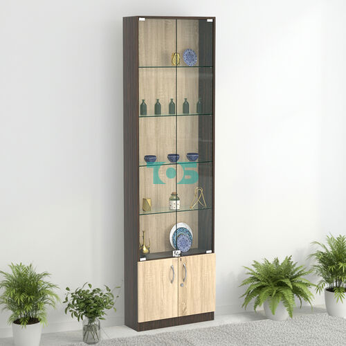 Торговая витрина с 4-мя стеклянными полками 200x600 мм серии NEXT-4 №3 (З/C - ДВП)