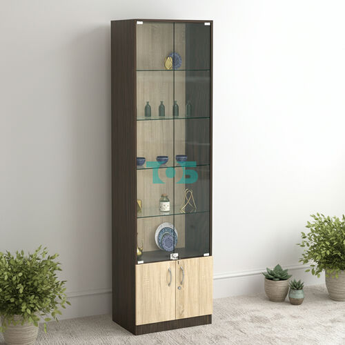 Торговая витрина с 4-мя стеклянными полками 350x600 мм серии NEXT-4 №6 (З/C - ДВП)