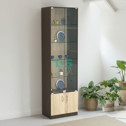 Торговая витрина с 4-мя стеклянными полками 400x600 мм серии NEXT-4 №7 (З/C - ДВП)