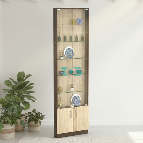 Торговая витрина с 5-ю стеклянными полками 100x600 мм серии NEXT-5 №1 (З/C - ДВП)