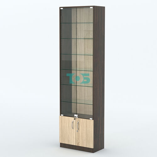 Торговая витрина с 6-ю стеклянными полками 300x600 мм серии NEXT-6 №5 (З/C - ДВП)