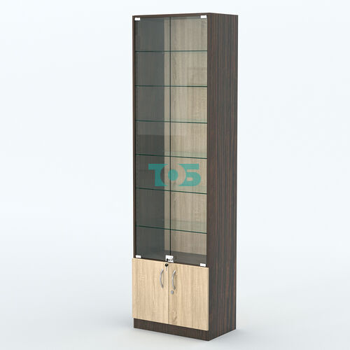 Торговая витрина с 6-ю стеклянными полками 350x600 мм серии NEXT-6 №6 (З/C - ДВП)