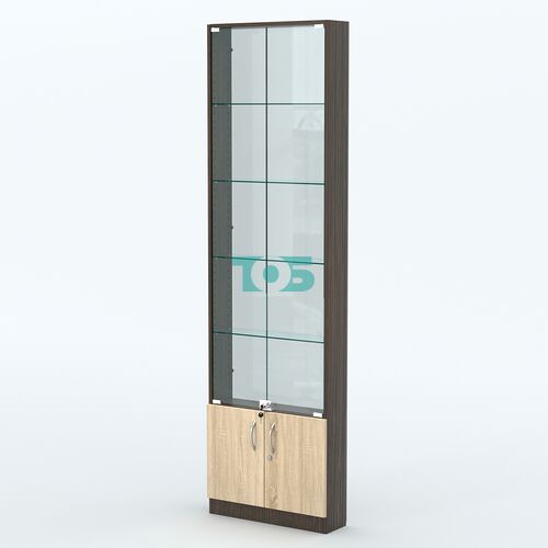 Торговая витрина с 4-мя стеклянными полками 150x600 мм серии NEXT-4 №2-1 (З/C - СТЕКЛО)