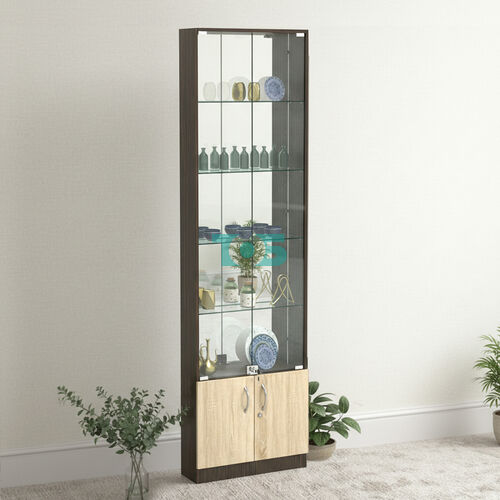 Торговая витрина с 4-мя стеклянными полками 150x600 мм серии NEXT-4 №2-2 (З/C - ЗЕРКАЛО)