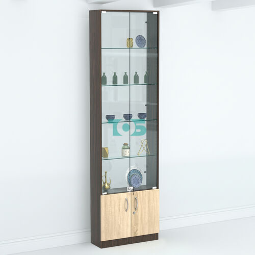 Торговая витрина с 4-мя стеклянными полками 200x600 мм серии NEXT-4 №3-1 (З/C - СТЕКЛО)