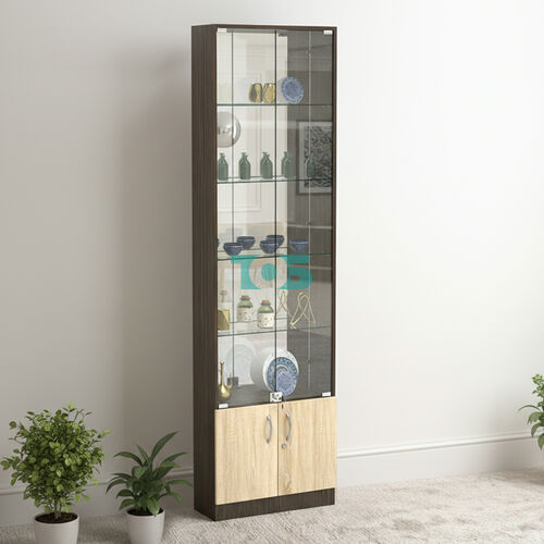 Торговая витрина с 4-мя стеклянными полками 200x600 мм серии NEXT-4 №3-2 (З/C - ЗЕРКАЛО)