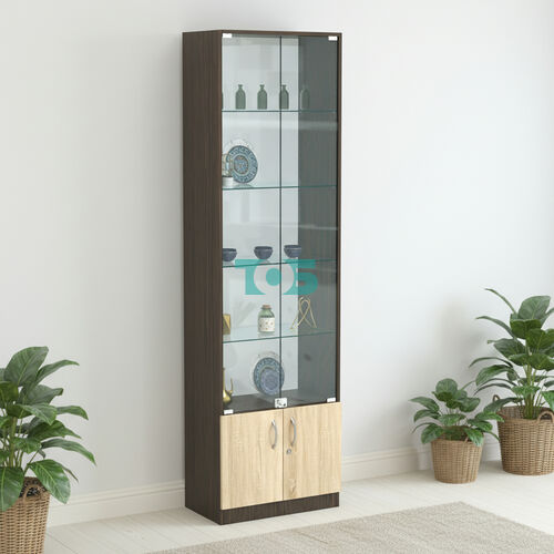 Торговая витрина с 4-мя стеклянными полками 250x600 мм серии NEXT-4 №4-1 (З/C - СТЕКЛО)