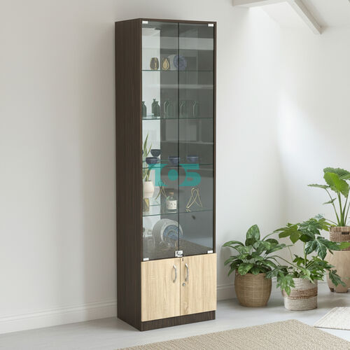 Торговая витрина с 4-мя стеклянными полками 400x600 мм серии NEXT-4 №7-2 (З/C - ЗЕРКАЛО)