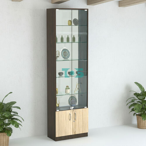 Торговая витрина с 5-ю стеклянными полками 300x600 мм серии NEXT-5 №5-1 (З/C - СТЕКЛО)