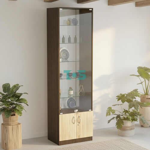 Торговая витрина с 5-ю стеклянными полками 400x600 мм серии NEXT-5 №7-1 (З/C - СТЕКЛО)