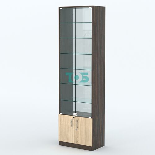 Торговая витрина с 6-ю стеклянными полками 350x600 мм серии NEXT-6 №6-1 (З/C - СТЕКЛО)