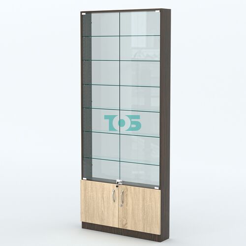 Торговая витрина с 6-ю стеклянными полками 150x900 мм серии NEXT-6 №9-1 (З/C - СТЕКЛО)