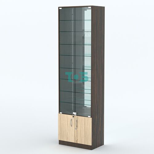 Торговая витрина с 8-ю стеклянными полками 350x600 мм серии NEXT-8 №6-2 (З/C - ЗЕРКАЛО)