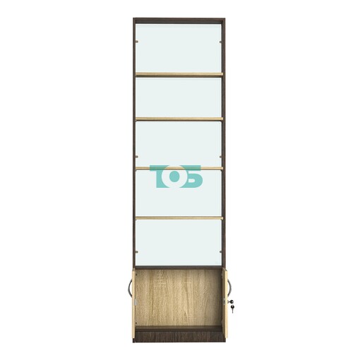Стеллаж из ДСП с 4-мя полками 150x600 мм серии LEVEL-4 №2-1 (З/C - СТЕКЛО)