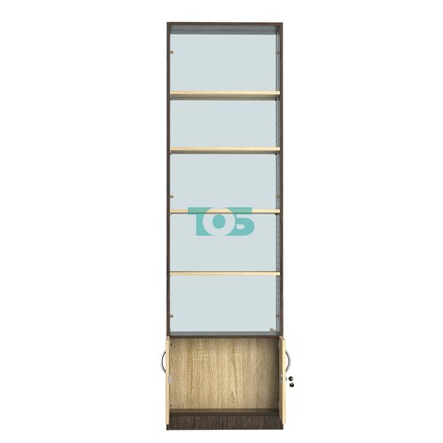 Стеллаж из ДСП с 4-мя полками 150x600 мм серии LEVEL-4 №2-2 (З/C - ЗЕРКАЛО)