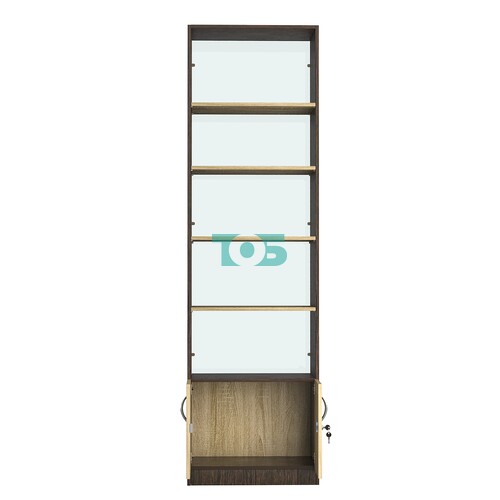 Стеллаж из ДСП с 4-мя полками 350x600 мм серии LEVEL-4 №6-1 (З/C - СТЕКЛО)
