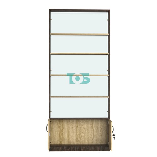 Стеллаж из ДСП с 4-мя полками 150x900 мм серии LEVEL-4 №9-2 (З/C - ЗЕРКАЛО)