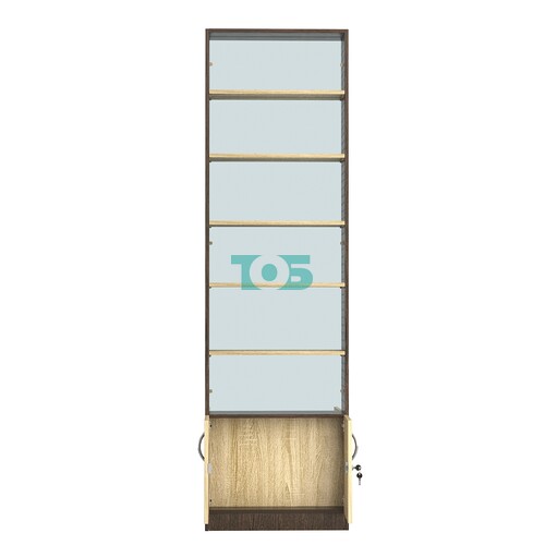 Стеллаж из ДСП с 5-ю полками 100x600 мм серии LEVEL-5 №1-2 (З/C - ЗЕРКАЛО)