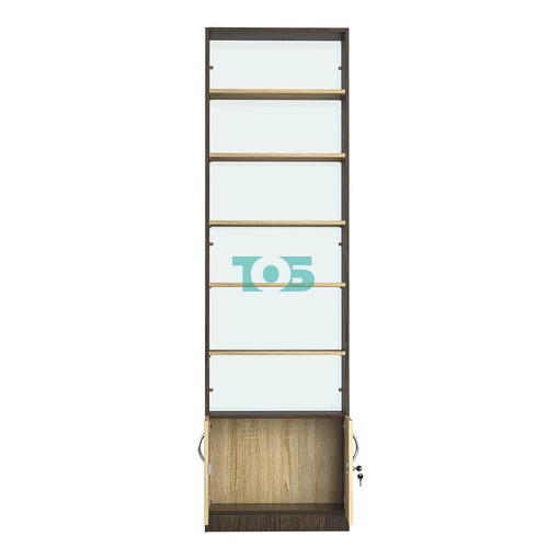 Стеллаж из ДСП с 5-ю полками 250x600 мм серии LEVEL-5 №4-1 (З/C - СТЕКЛО)