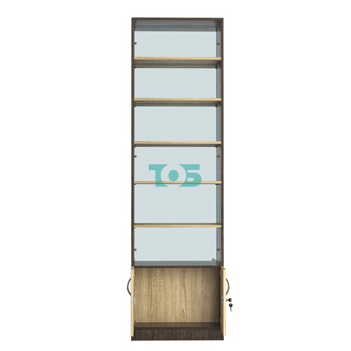 Стеллаж из ДСП с 5-ю полками 250x600 мм серии LEVEL-5 №4-2 (З/C - ЗЕРКАЛО)