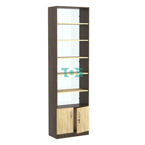 Стеллаж из ДСП с 5-ю полками 300x600 мм серии LEVEL-5 №5-1 (З/C - СТЕКЛО)