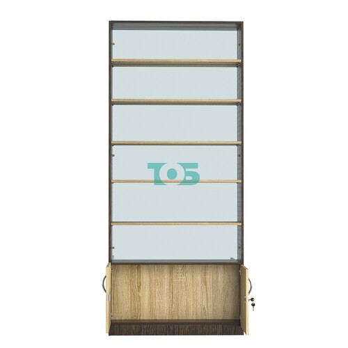 Стеллаж из ДСП с 5-ю полками 150x900 мм серии LEVEL-5 №9-2 (З/C - ЗЕРКАЛО)