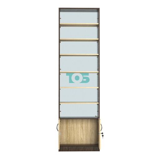 Стеллаж из ДСП с 6-ю полками 150x600 мм серии LEVEL-6 №2-2 (З/C - ЗЕРКАЛО)
