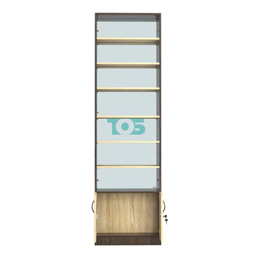 Стеллаж из ДСП с 6-ю полками 200x600 мм серии LEVEL-6 №3-2 (З/C - ЗЕРКАЛО)