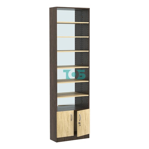 Стеллаж из ДСП с 6-ю полками 250x600 мм серии LEVEL-6 №4-2 (З/C - ЗЕРКАЛО)