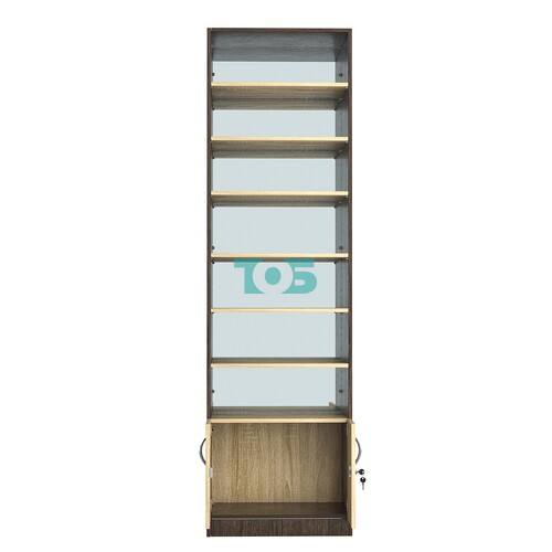 Стеллаж из ДСП с 6-ю полками 350x600 мм серии LEVEL-6 №6-2 (З/C - ЗЕРКАЛО)