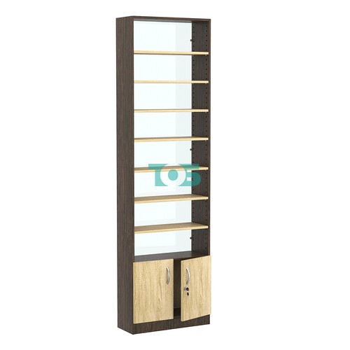 Стеллаж из ДСП с 7-ю полками 250x600 мм серии LEVEL-7 №4-1 (З/C - СТЕКЛО)