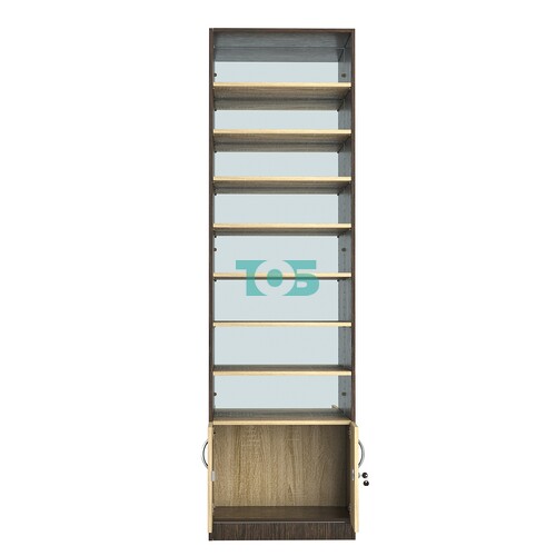 Стеллаж из ДСП с 7-ю полками 350x600 мм серии LEVEL-7 №6-2 (З/C - ЗЕРКАЛО)
